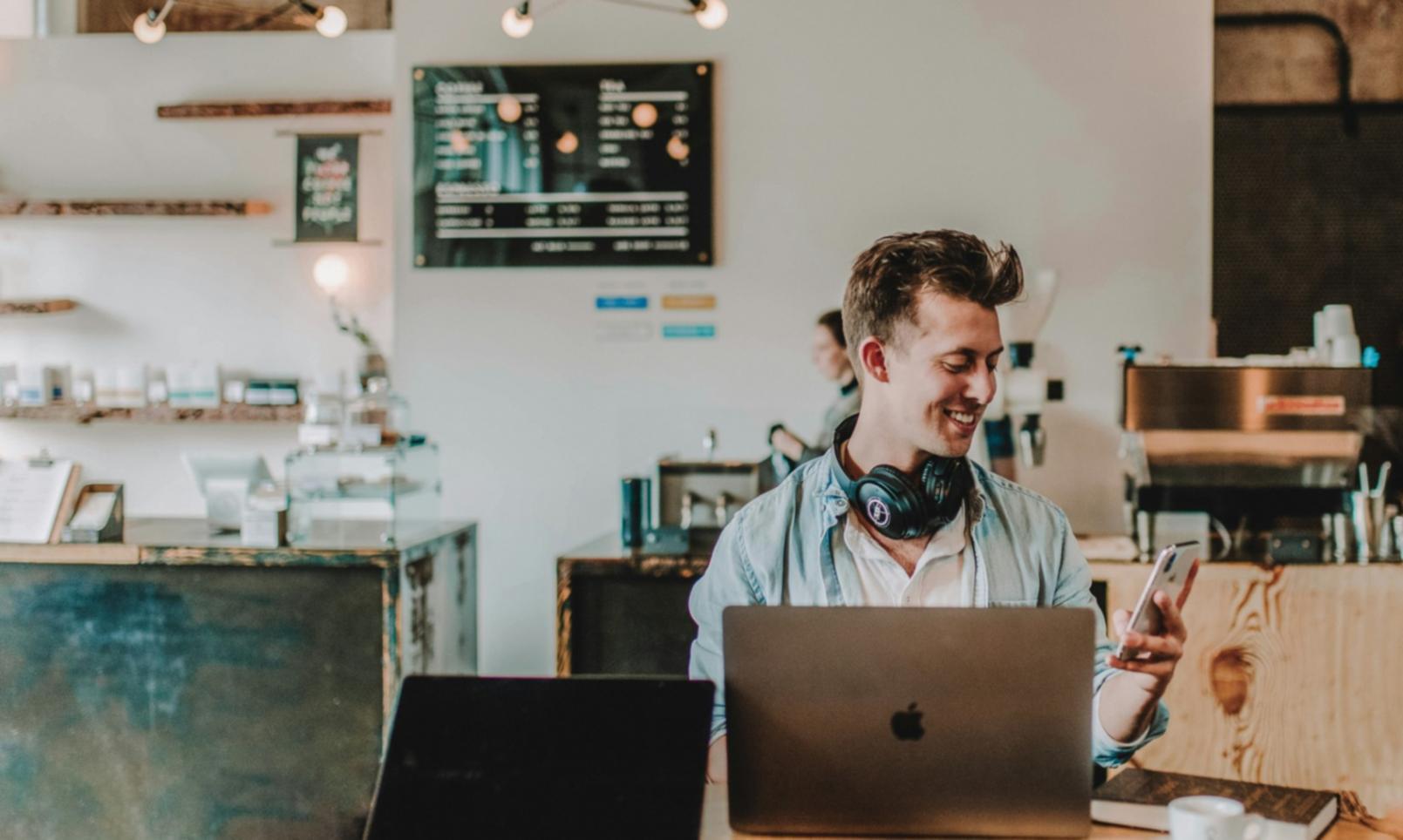 Professional content writing workspace showing research and planning materials